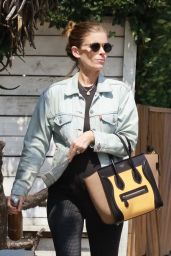 Kate Mara Wears Dark Tee and Denim Jacket - Los Feliz 09/13/2022