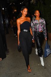 Laura Harrier - Arrives at the Ned for an NYFW Party in NYC 09/10/2022