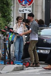 Lily Collins and Charlie McDowell   Paris 09 15 2022   - 76