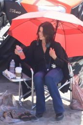 Neve Campbell - Filming Set at the Beach in Malibu 09/20/2022