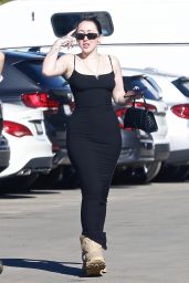Noah Cyrus Wears a Body-Hugging Black Dress - Shopping in Studio City 09/24/2022