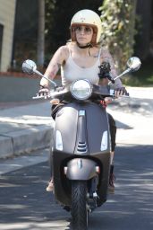 Paris Jackson Driving Around in Her Scooter in Los Angeles 08/31/2022
