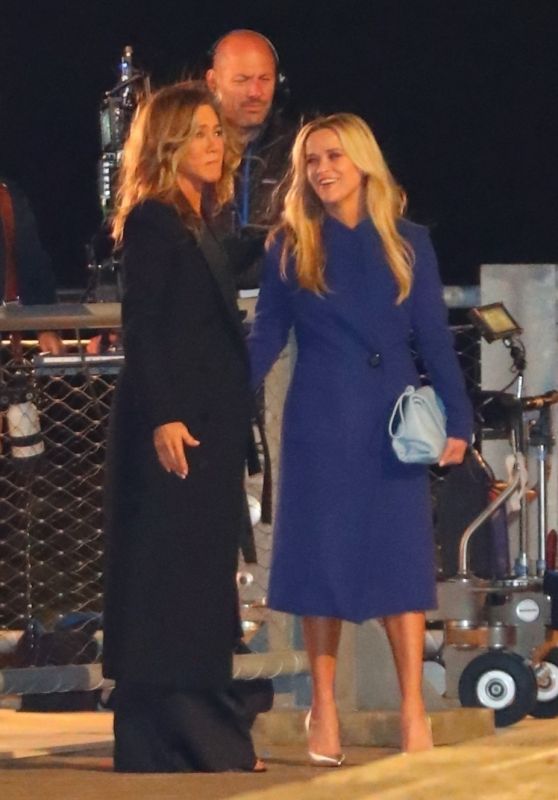 Reese Witherspoon and Jennifer Aniston - The Morning Show Set in Dumbo Brooklyn 09/29/2022