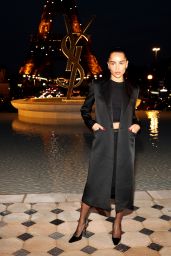 Zoe Kravitz – Saint Laurent Fashion Show in Paris 09/27/2022