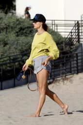 Alessandra Ambrosio at the Beach in Santa Monica 10/01/2022