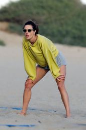 Alessandra Ambrosio at the Beach in Santa Monica 10/01/2022
