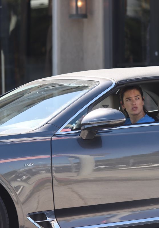 Alessandra Ambrosio - Driving her Bentley Convertible in Beverly Hills 10/25/2022