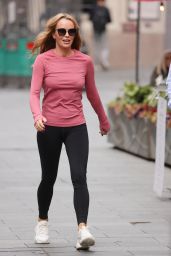 Amanda Holden in Tight Leggings and Pink Sports Top in London 10/03/2022