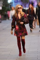 Amanda Holden Wears Floral Dress in London 10/10/2022