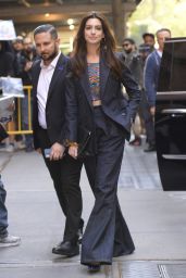 Anne Hathaway in a Denim Pantsuit   New York 10 12 2022   - 93