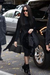 Aubrey Plaza Wears Witch-inspired Ensemble and Flowing Wig - Outside The Late Show with Stephen Colbert in NYC 10/26/2022