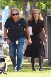 Brie Larson in School Uniform - "Lessons in Chemistry" Set in Los Angeles 10/11/2022