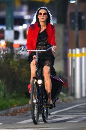 Famke Janssen - Bike Ride in New York 10/10/2022