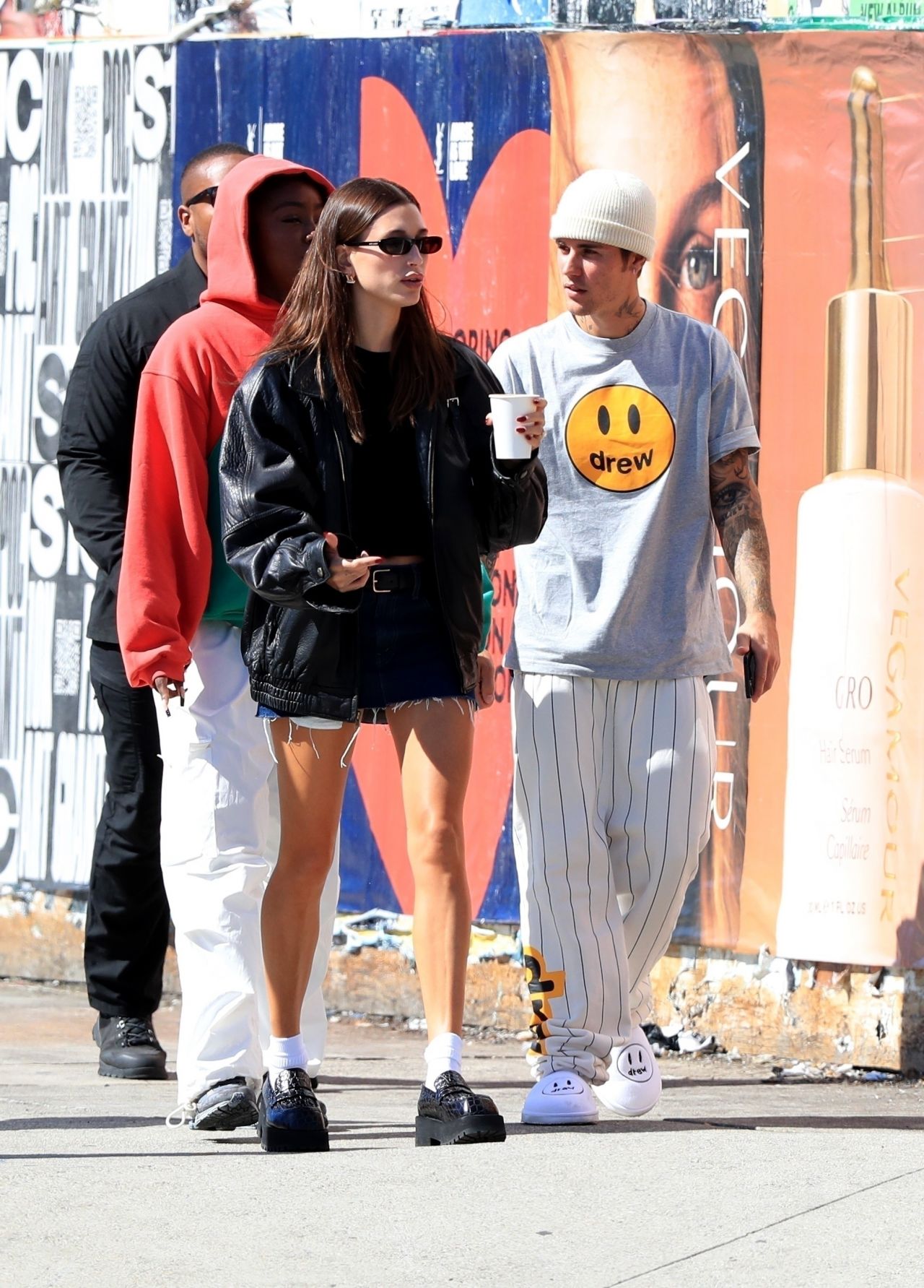 Hailey Rhode Bieber and Justin Bieber at Croft Alley in Beverly Hills