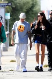 Hailey Rhode Bieber and Justin Bieber at Croft Alley in Beverly Hills 10/23/2022
