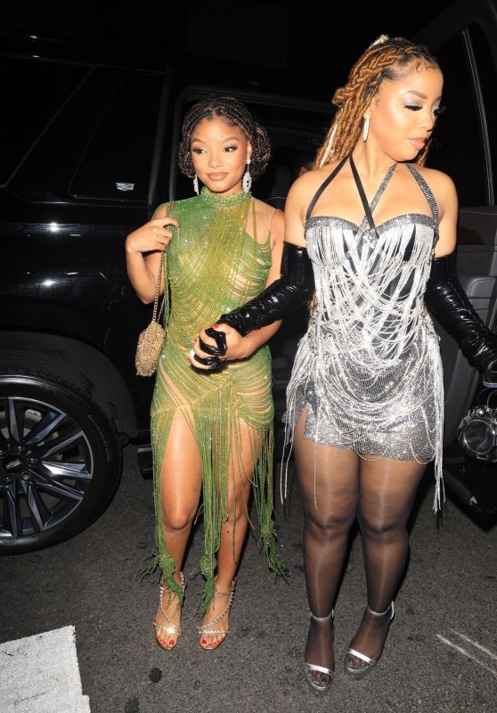 Halle Bailey and Chloe Bailey - Arriving to Cardi B’s 30th Birthday Party at Poppy in LA 10/11/2022