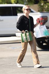 Hilary Duff Wears Snakeskin Pants and Converse Shoes   Shopping in Studio City 10 13 2022   - 67