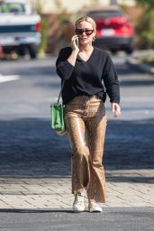 Hilary Duff Wears Snakeskin Pants and Converse Shoes   Shopping in Studio City 10 13 2022   - 64