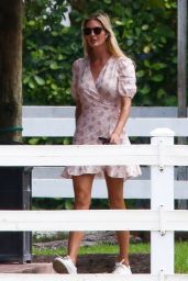 Ivanka Trump in a Short Floral Print Dress - Miami 10/23/2022