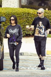 Kourtney Kardashian and Travis Barker at Erewhon in Calabasas 10/16/2022
