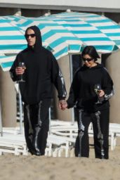 Kourtney Kardashian and Travis Barker on the Beach in Santa Barbara 10 18 2022   - 84