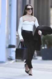Lea Michele Looks Stylish - New York 10/11/2022