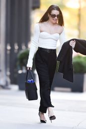 Lea Michele Looks Stylish - New York 10/11/2022