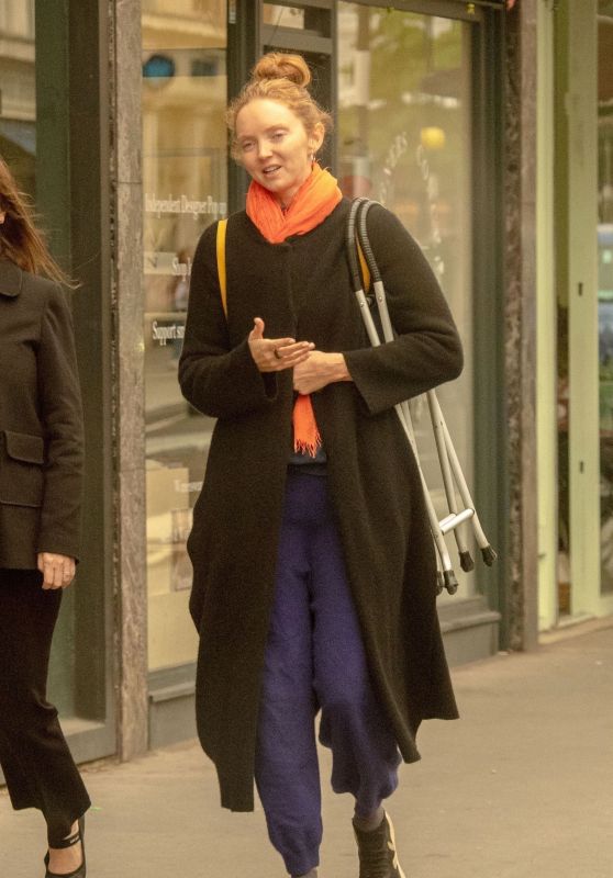 Lily Cole in Casual Outfit - London