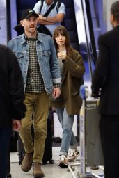 Lily Collins and Charlie McDowell - Airport in LA 10/27/2022