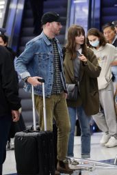 Lily Collins and Charlie McDowell - Airport in LA 10/27/2022