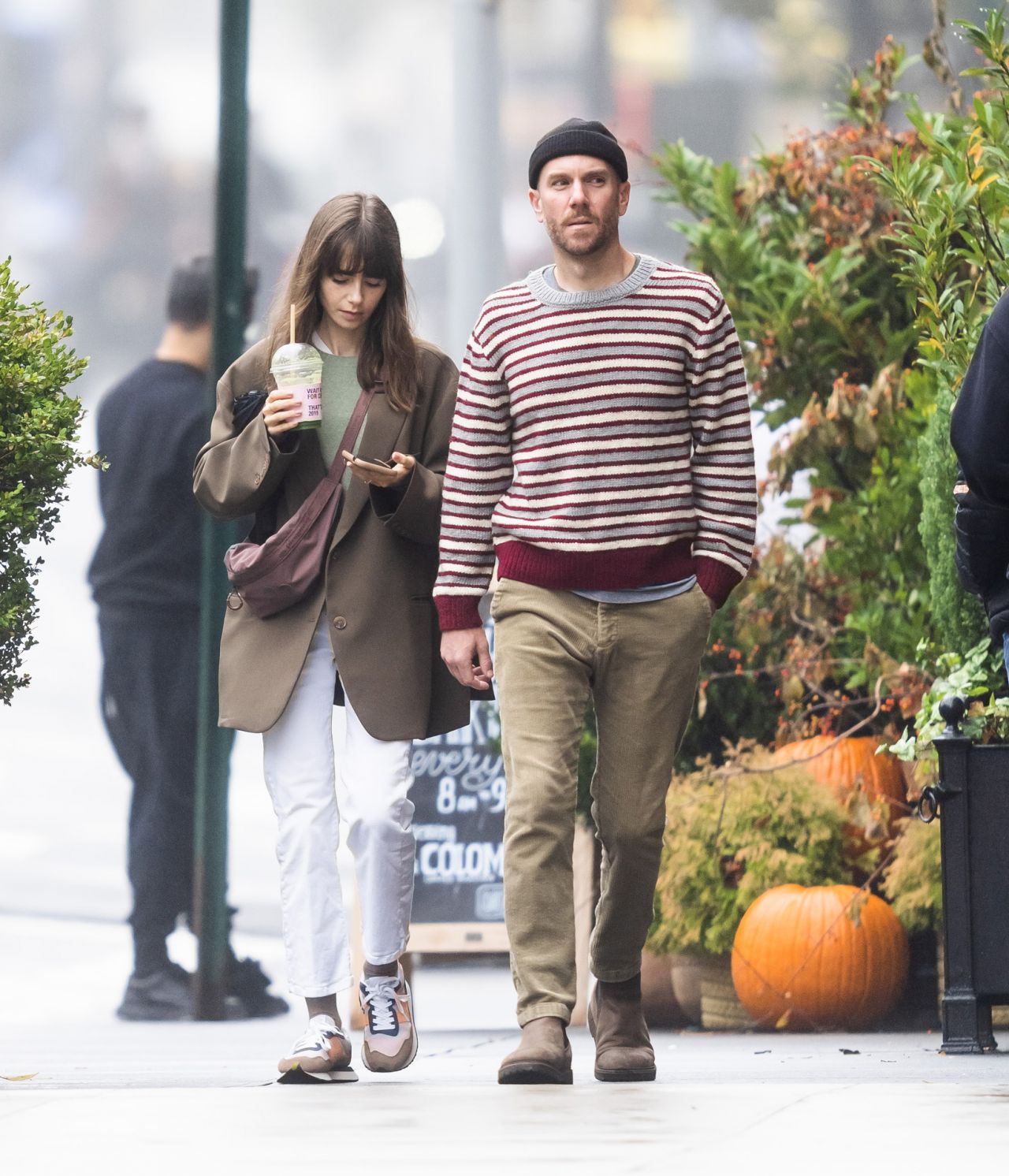 Lily Collins And Charlie Mcdowell Out In New York City 10 25 22 Celebmafia