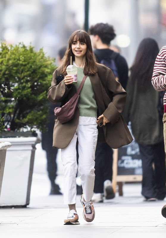 Lily Collins and Charlie McDowell - Out in New York City 10/25/2022