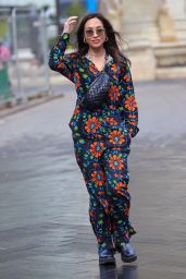 Myleene Klass Wearing a Floral Jump Suit - London 10/21/2022
