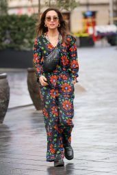 Myleene Klass Wearing a Floral Jump Suit - London 10/21/2022