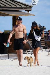 Nina Agdal and Logan Paul - Beach in Miami 10/23/2022
