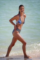 Nina Agdal - Photoshoot on the Beach in Miami 10/26/2022