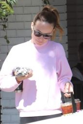 Olivia Wilde Wears a Baby Pink Sweatshirt and Leggings - Out in LA 10/25/2022