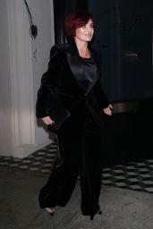 Sharon Osbourne in a Silky Black Suit at Craig