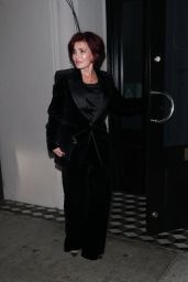 Sharon Osbourne in a Silky Black Suit at Craig