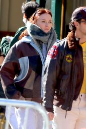 Sophie Turner at Cafe Select and Carhartt Store in New York 10/20/2022