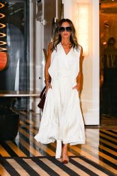 Victoria Beckham in a White Dress in New York 10/13/2022