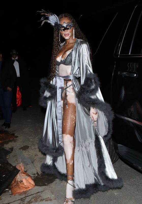 Winnie Harlow Arrives at Doja Cat’s 27th Birthday Party in West Hollywood 10/21/2022