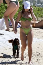 Abbie Chatfield in a Green Bikini at the Beach in Sydney 11/18/2022