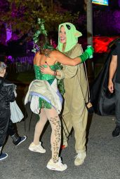 Alessandra Ambrosio Wearing Yoda Costumes in Santa Monica 10/31/2022