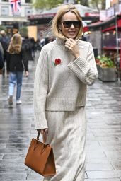 Amanda Holden in a Knitted Turtle Neck Cream Jumper and Maxi Skirt   London 11 01 2022   - 97