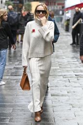 Amanda Holden in a Knitted Turtle Neck Cream Jumper and Maxi Skirt   London 11 01 2022   - 78