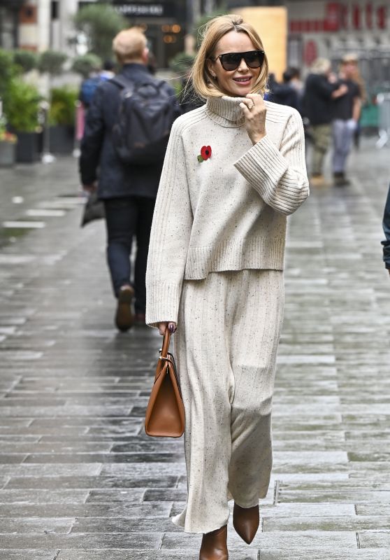 Amanda Holden in a Knitted Turtle Neck Cream Jumper and Maxi Skirt   London 11 01 2022   - 68