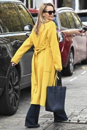 Amanda Holden in a Yellow Statement Coat in London 11/22/2022