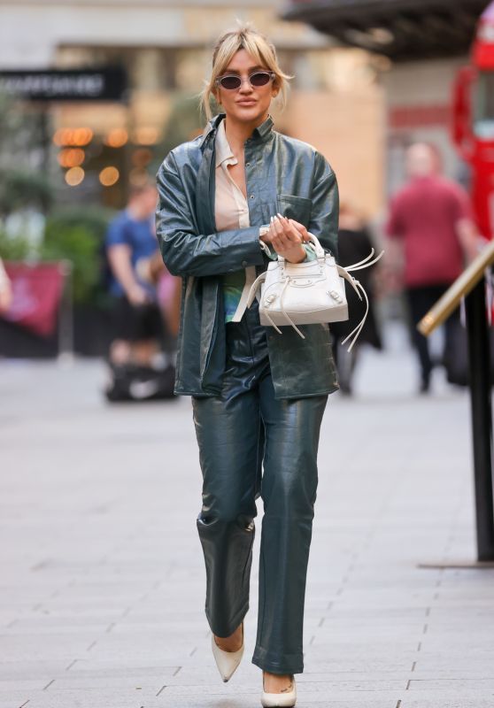 Ashley Roberts in a Green Trouser Suit in London 10/31/2022