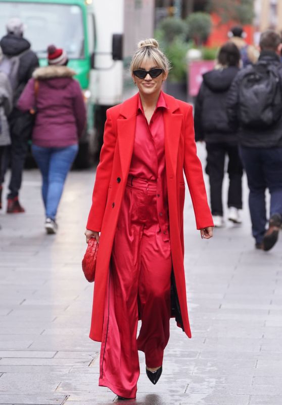 Ashley Roberts in an All-red Ensemble in London 11/24/2022
